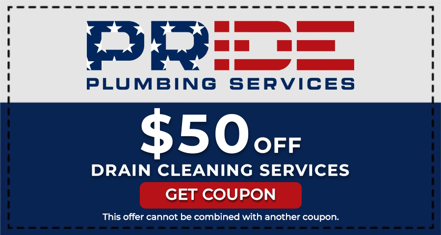 Save $50 on Drain Cleaning Services with Pride Plumbing. This offer cannot be combined with another coupon.