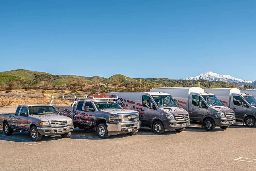 Drain pipe installation service vehicles