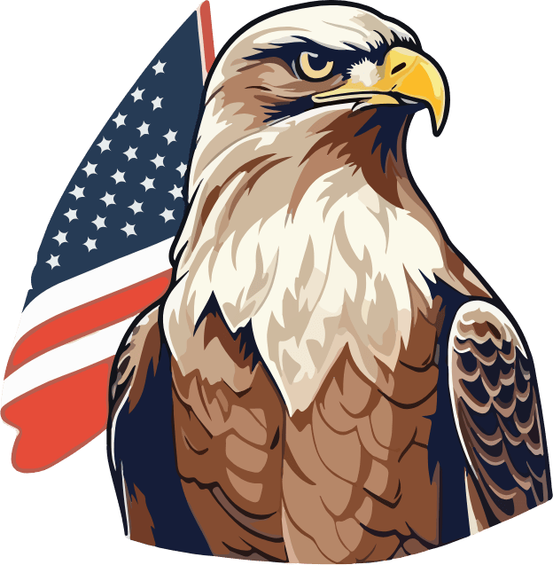 USA patriotic eagle graphic