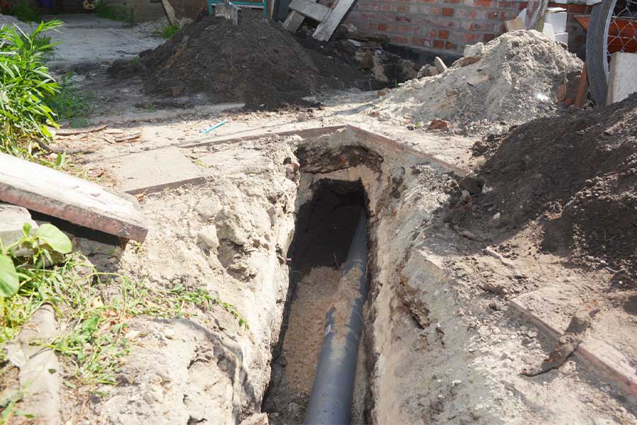 Professional drain pipe installation