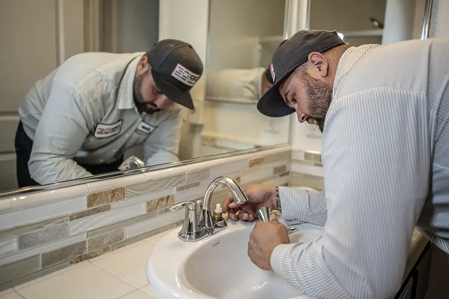 Ongoing commercial restroom plumbing work